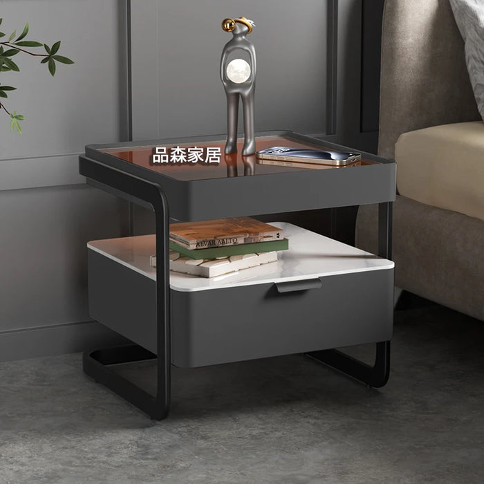 Storage Luxury Nightstands Space Saving Cabinet Advanced Sense Designer Nightstands Drawers Mesa De Noche Postmodern Furniture