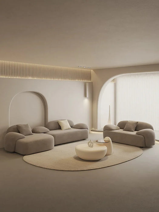Jiji Cream Style Fabric Sofa Combination Modern Living Room Home