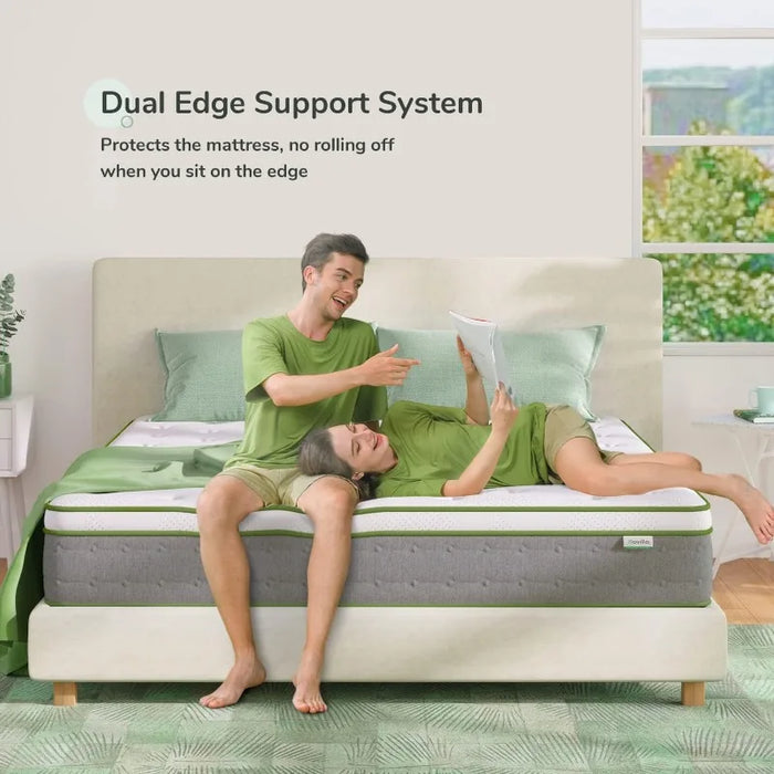 Novilla Queen Size Mattress, 10 Inch Hybrid Pillow Top Queen Mattress in a Box with Gel Memory Foam & Individually