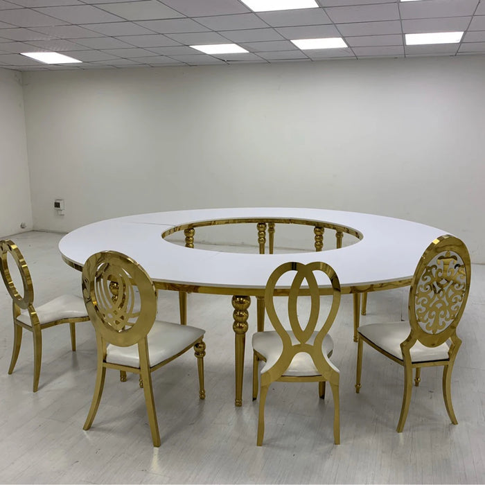 Round Dining Table Wedding Table Gold Stainless Steel French Dining Tables