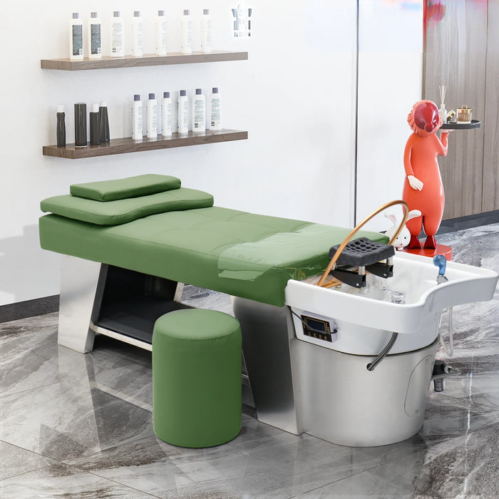 Water Circulation Shampoo Chairs Fumigating Simple Beauty Salon Chair Hair Washing Muebles Para Spa Barber Shop Furniture CY50XT