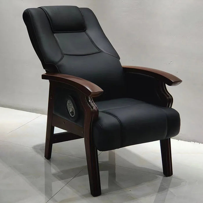 Ergonomic Office Chair Lumber Back Support Handle Retro Living Room Chairs Black Recliner Reposapies Oficina Theater Furniture
