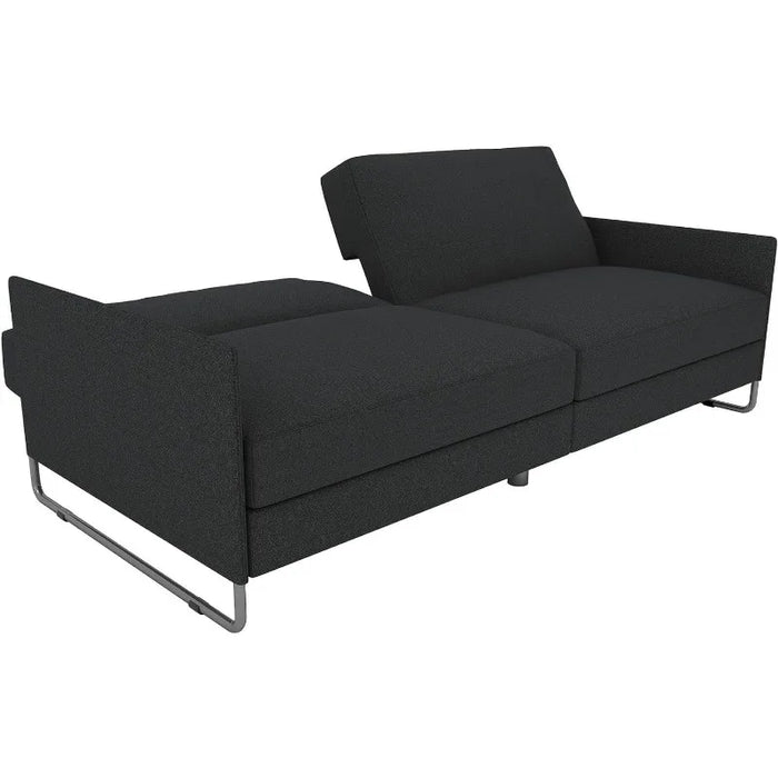 DHP Pembroke Convertible Futon Sofa Bed, Grey Linen Sectional Sofa  Sofas for Living Room  Sofa Set Living Room Furniture