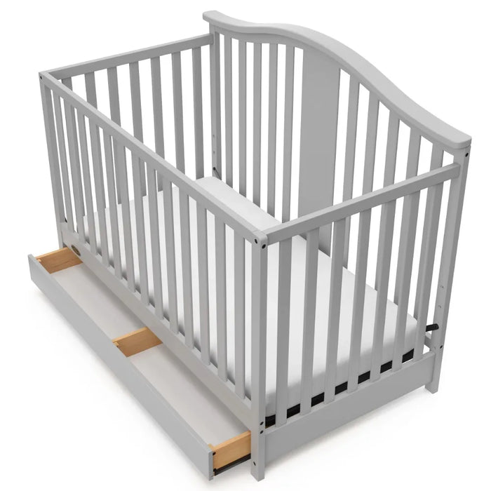 2023 Graco Solano 5-in-1 Convertible Baby Crib with Drawer, Espresso