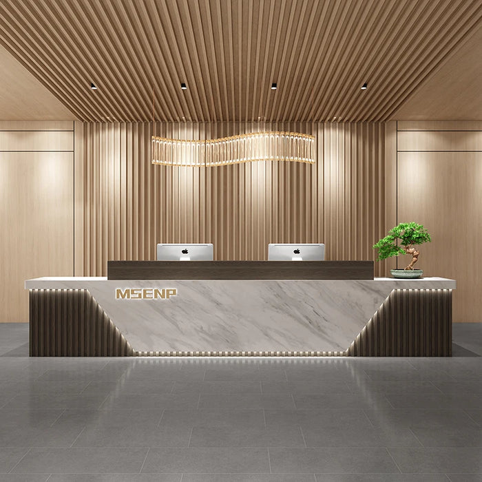 Rostrum Reception Desk Salon Modern Lectern Front Service Desk Office Front Mobile salone di bellezza arredo Luxury Furniture