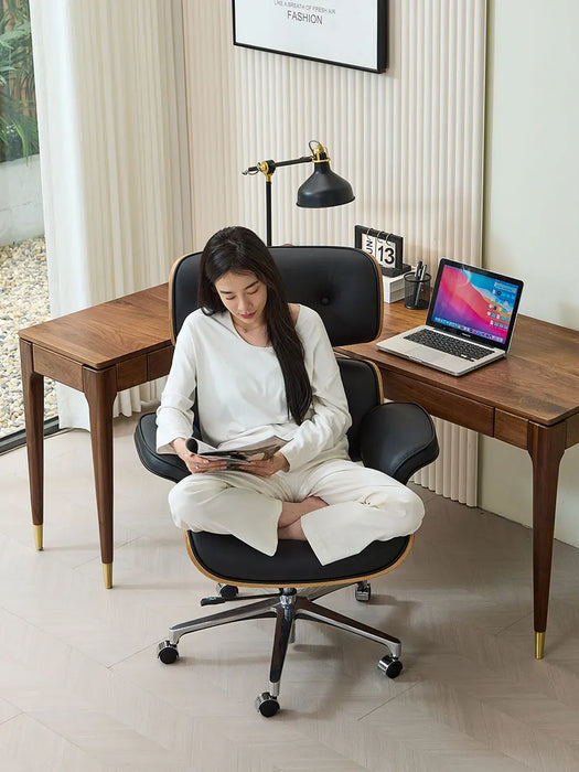 Computer chair, office chair, comfortable business leather large class chair