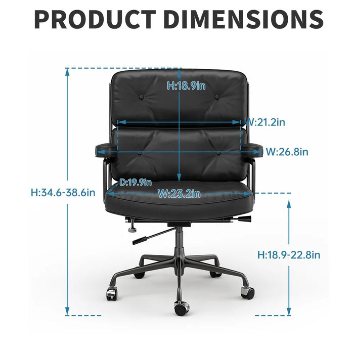 Office Chair Modern Luxury Office Furniture Genuine Leather Lobby Chair Comfortable Rotating Boss Chair Computer Business Chairs