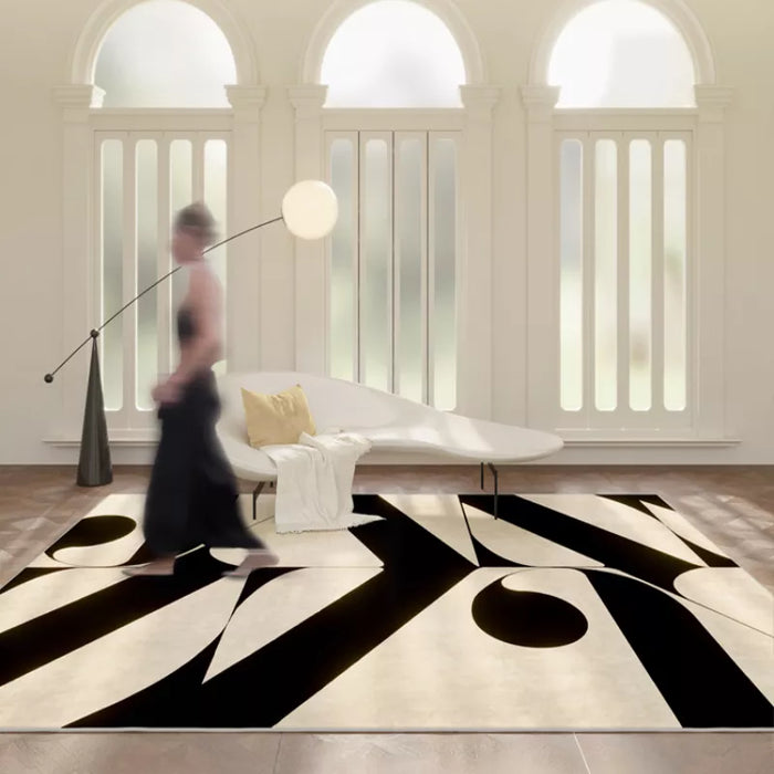 Modern Minimalist IG Line Large Area Living Room Carpet Light Luxury Bedroom Design High Quality Soft Furry Imitation Mink Rugs