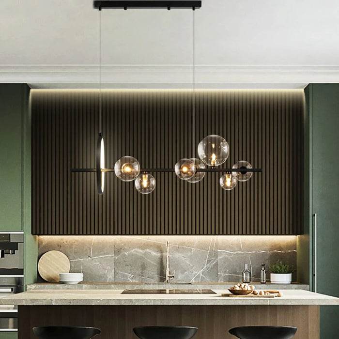 Nordic Modern LED Novelty Glass Bubble Chandelier Dining Room Lamp Office Lighting Kitchen Island Home Decoration Hanging Lights