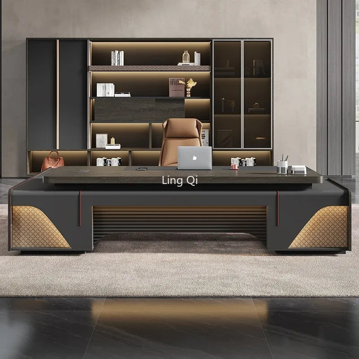 New Chinese High Quality Office Desk Luxury Boss Unique Designer Computer Desks Corner Study Mesa Escritorio Office Furniture