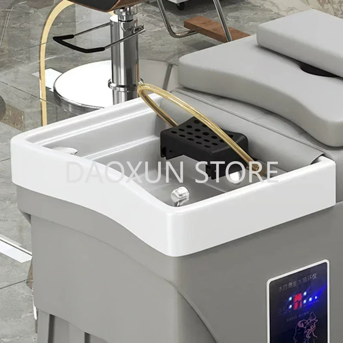 Japanese Head Spa Shampoo Chair Luxury Massage Fumigation Hair Salon Equipment Chair Stylist Lettino Massaggio Equipment MQ50SC
