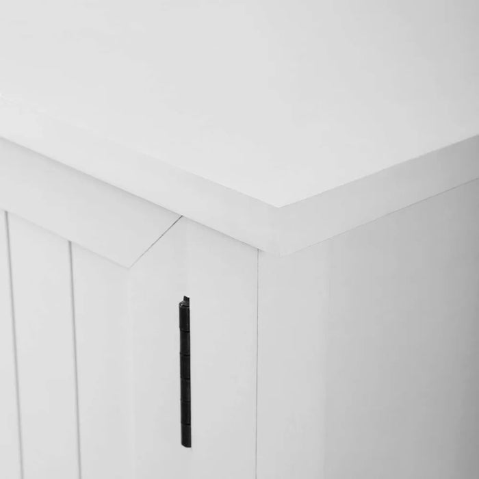 TV cabinet, classic slot door TV bracket, suitable for pure white TV cabinets of 65 inches, 58 inches and below