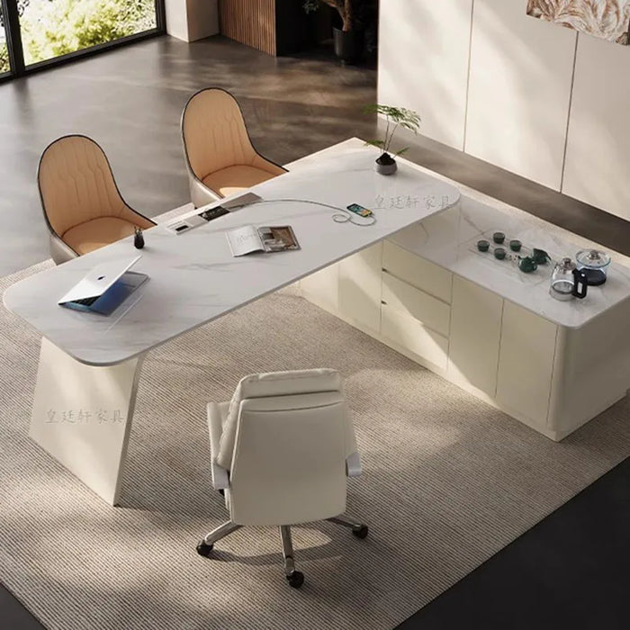 Modern Studio Office Desk Corner Reception Study Workbench Standing Office Desk Writing Bureau Meuble Minimalist Furniture