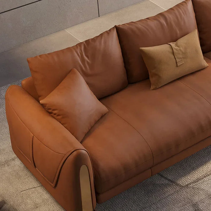 Italian Minimalist Sofa Metal Leg Adults Comfortable Back Rest Floor Armsofa Longue Living Room Soft Canape Salon Home Furniture