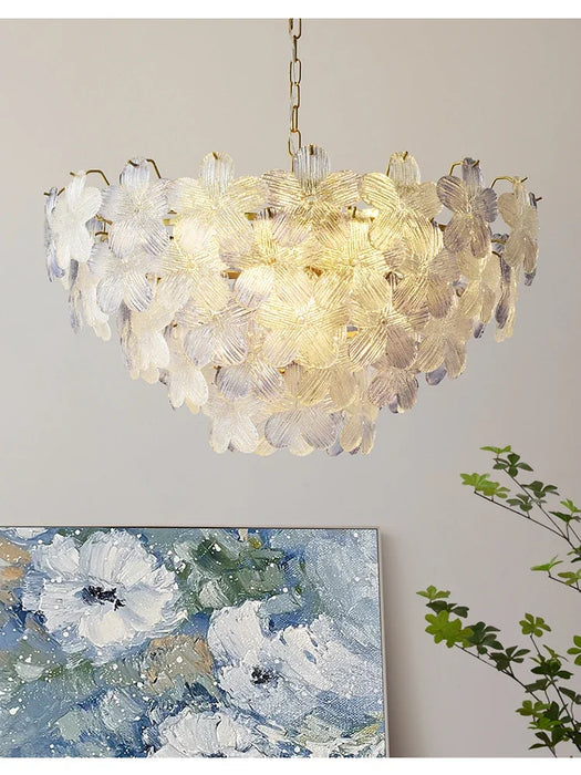 Modern Creative Art Luxury French Style Floral Crystal Glass Chandelier, Living Room, Bedroom, Dining Room, Romantic Chandelier