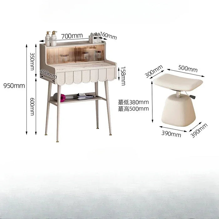 Women Dressers Storage Cabinet Vanity Mirror Dressers Makeup Dressing Table Penteadeira Para Quarto Bedroom Furniture YN50D