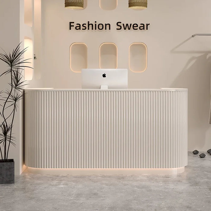 Modern Counter Reception Desk Bar Salon Cash Standing Office Spa Reception Desk Front Mostrador Recepcion Commercial Furniture