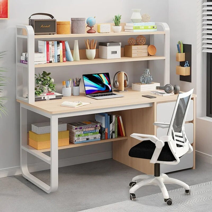 Workbench Computer Office Desks Study Table Bedroom Write Office Desks Shelf Secretaire Biurka Komputerowe Home FurnitureQF50OD