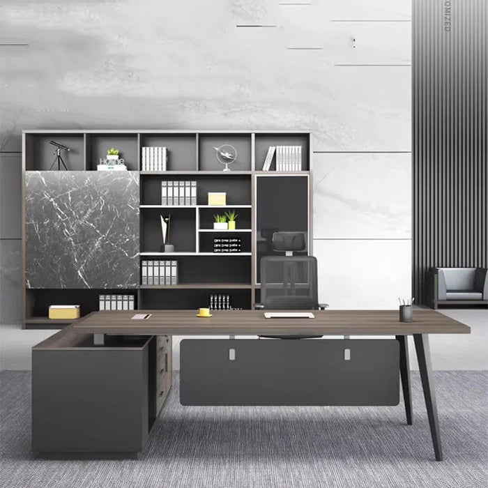 Conference Storage Office Desk Corner Monitor Stand Up Meeting Boss Luxury Office Desk Workbench Scrivania Legno Furniture HDH