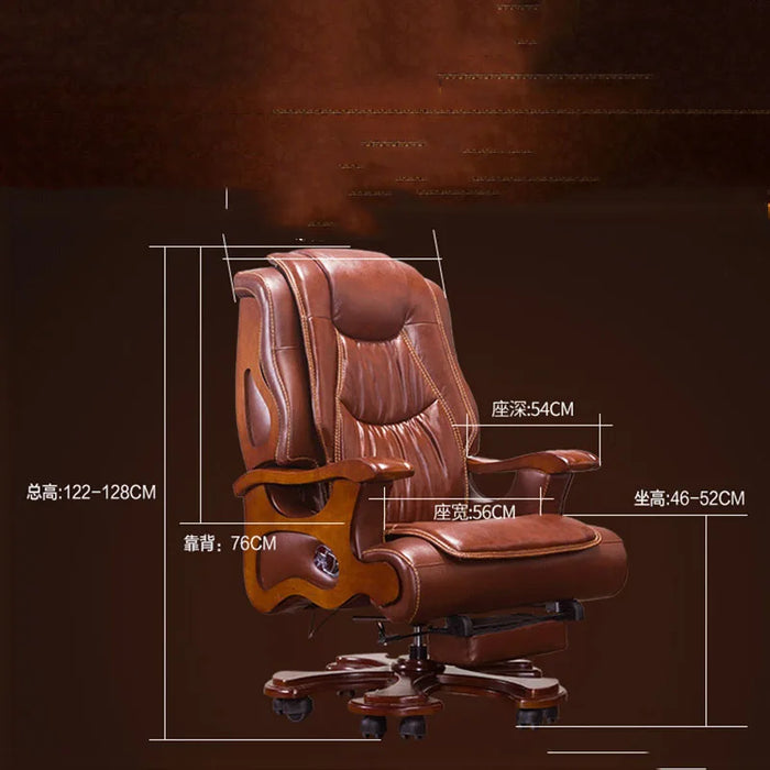 Swivel Home Office Chair Ergonomic Computer Design Leather Office Chair Boss Desk Sillas De Oficina Office Furniture LQQ25XP