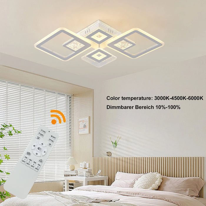 Modern Ceiling Light LED Nordic Flush Mount Lamp Hall Chandelier Living Room Lighting Fixture Room Decor Light Kitchen Square