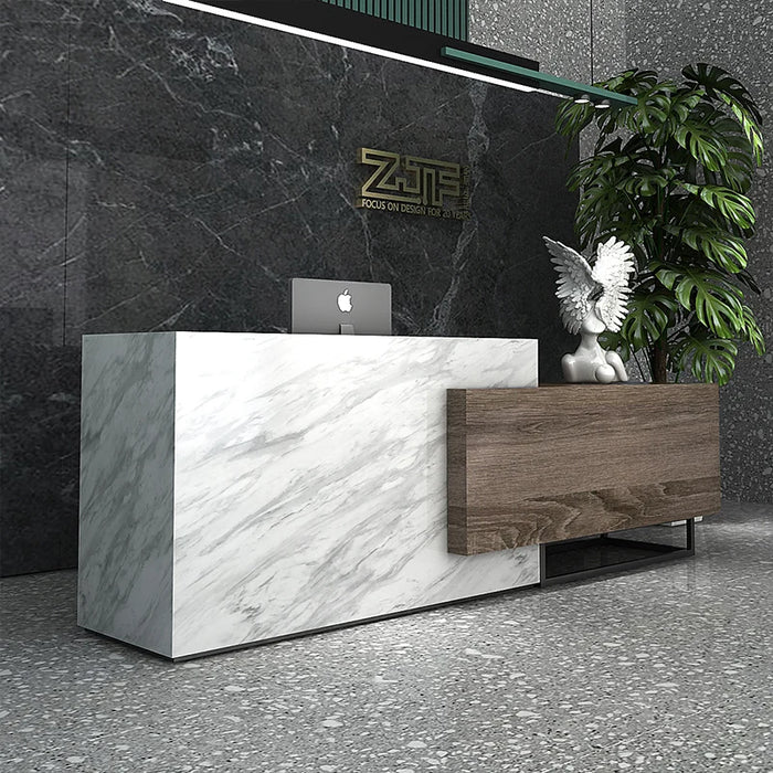 Beauty Salon Reception Desk Mobile Bar Counter Study Church Reception Desk Hospital Front Scrivania Cameretta Office Desk WJ25XP