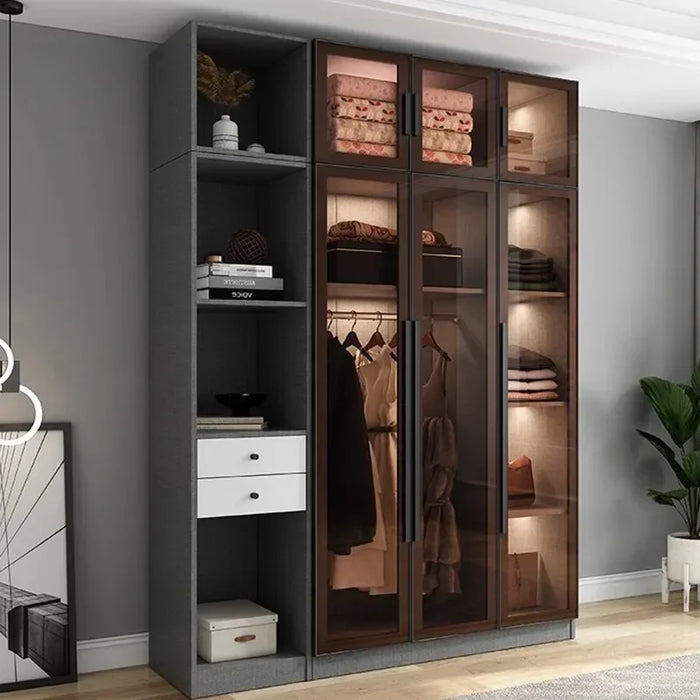 Wooden Cabinet Wardrobes Closet Drying Rack Storage Cupboard Wardrobes Closet Rack Organizer Hogar Muebles Salon Furniture