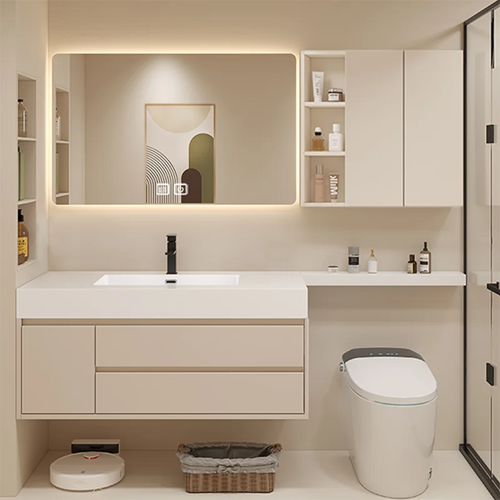 Large Nordic Modern Bathroom Cabinet Organizer Washbasin White Storage Cabinet Vanity Sink Meuble Salles De Bain Furniture