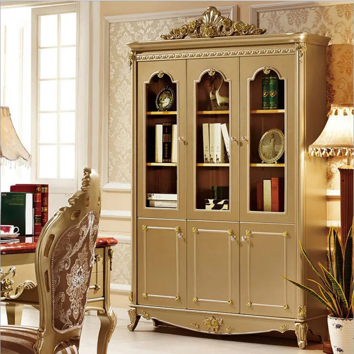 four door wardrobe modern  European bookcase p10097