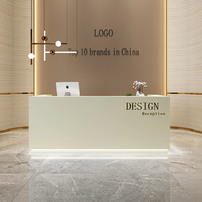 Commercial Conference Reception Desk Beauty Display Simple Cabinet Hotel Advisory Reception Desk Hotel Escritorio Furniture