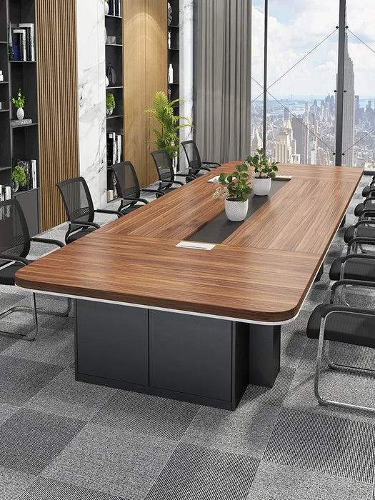 Customized large conference table, long table, chair, office table, minimalist conference table, rectangular strip table for 10