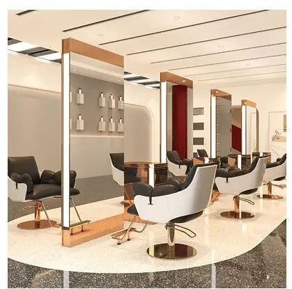 Hairdressing shop mirror desk hair salon special single and double side floor-to-ceiling mirror barbershop mirror with light hot