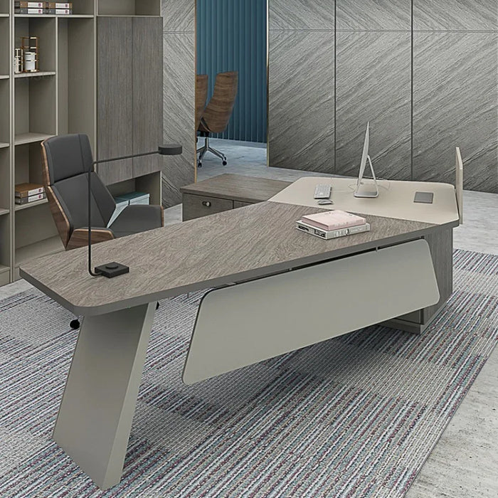 Creative Irregular Boss Work Desk Fashion Creative Manager Boss Desks Table Chair Bookcase Set Modern Office Furniture