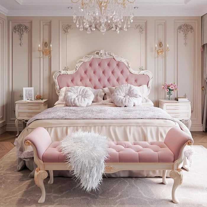 Nordic Queen Double Bed Modern Whitr King Kids Girl Headboard Double Bed Boys Sleeping Camas Matrimonial Bedroom Furniture