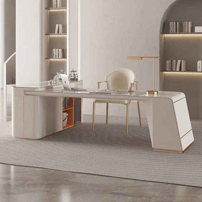Meeting Office Desk Reception Luxury Executive Bedroom Writing Desk Workstation Storage Scrivania Con Cassetti Home Furniture