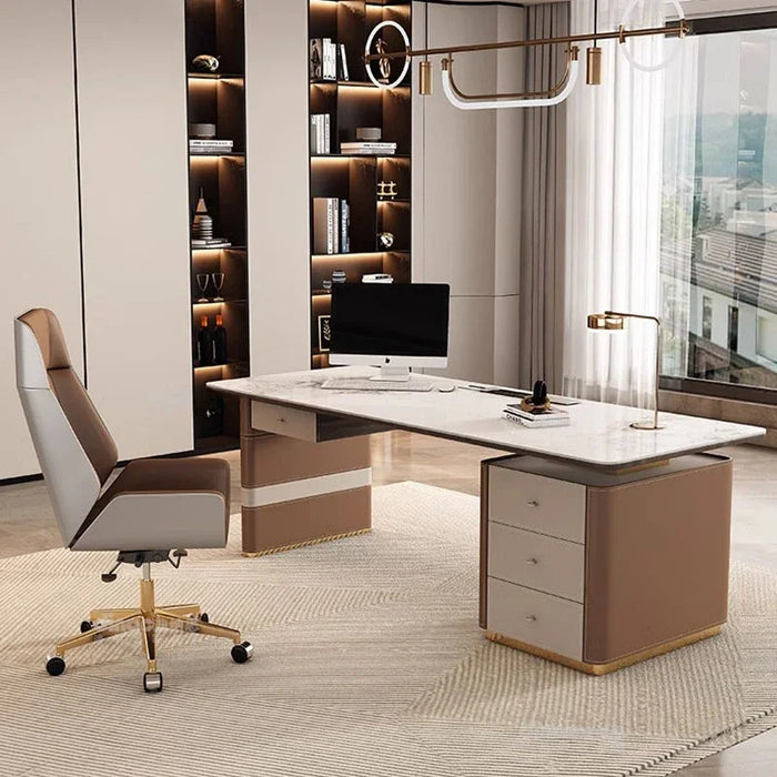 Luxury Study Office Desk Wooden Reception Standing Corner Writing Office Desk Modern Escritorios De Oficina Office Furniture