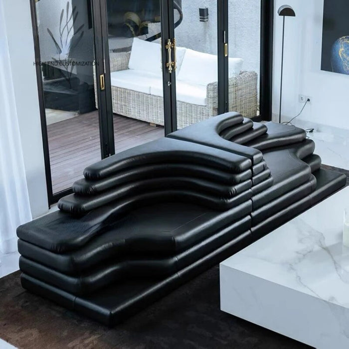 Cozy Lazy Sofas Nordic Set European Leather Home Living Room Sofa Sectional Modular Floor Sofas Para El Hogar Housing Supplies