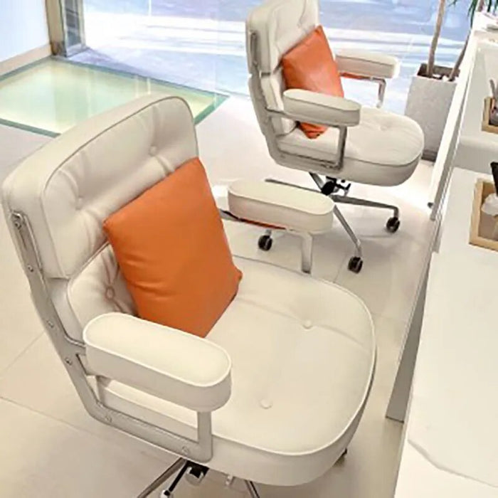 Glides Wheels Office Chair White Armrest Pads Mobile Home Office Chairs Back Cushion Silla Escritorio Garden Furniture Sets