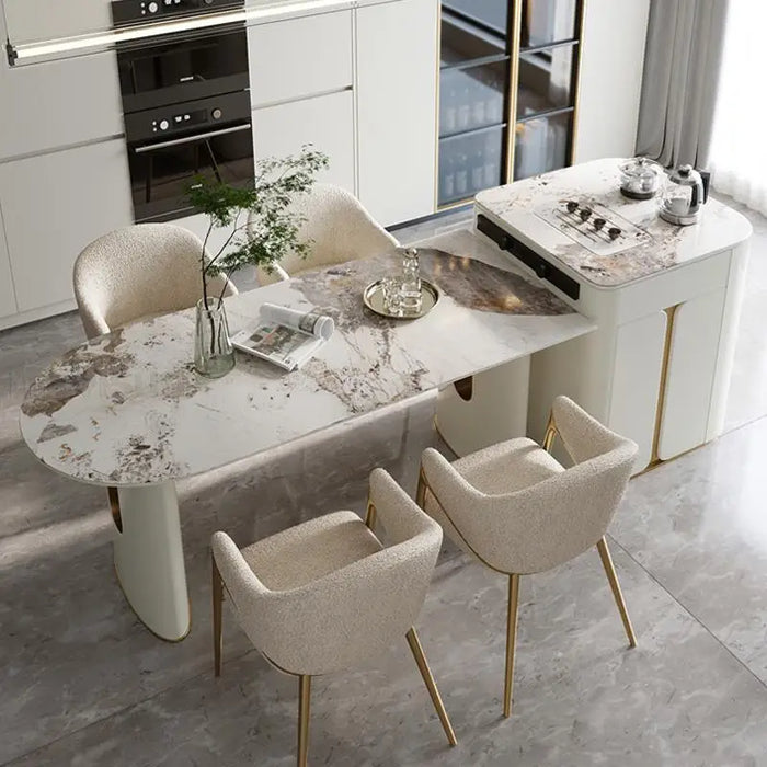 Marble Desktop Italian Minimalist Dining Table Density Board Table Multifunctional Kitchen Table Basse Garden Furniture Sets