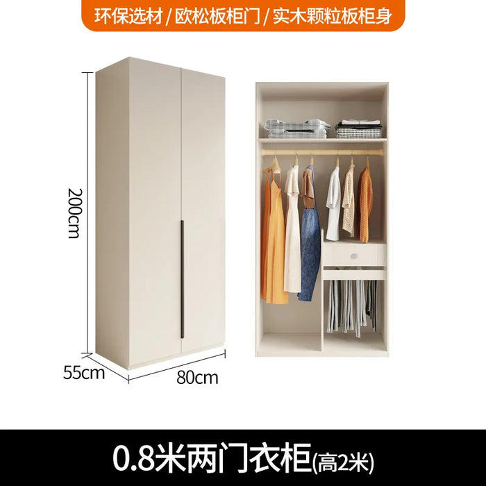 Bedroom furniture light extravagant wardrobe modern simple one-door to top locker flat open wardrobe