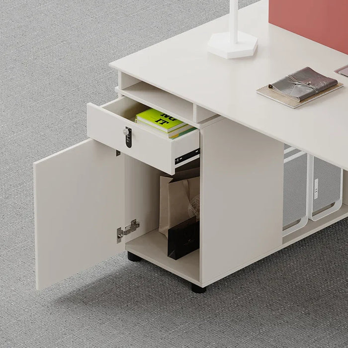 Employee Employee Office Desk Simplicity Modern Multiple Seats Screen Station Office Desk Bureau Meuble Working Equipment QF50OD