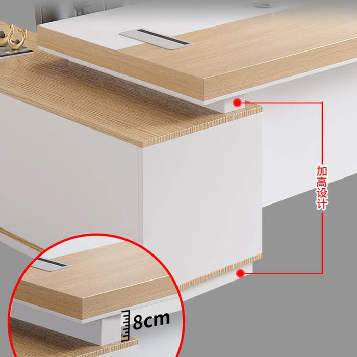 Gaming Work Desk Coffee Drawers Workstation Organizer Office Executive Storage Work Desk Reception Study Table Wood Furniture