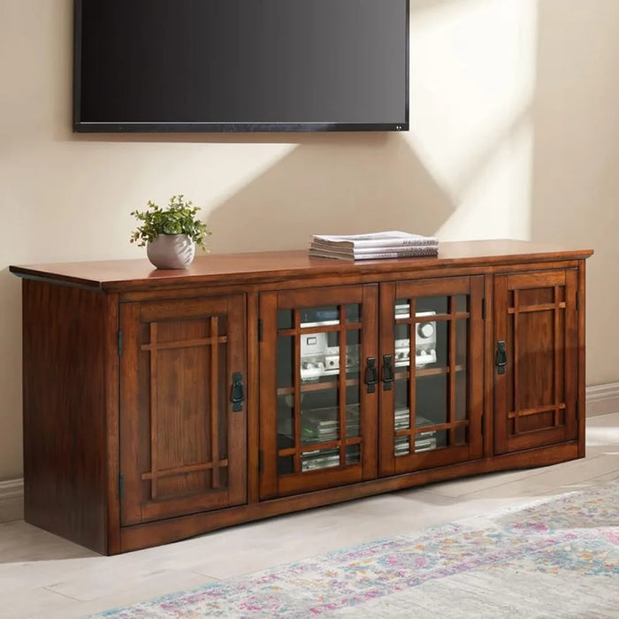 Leick Home SINCE 1914 Mission 60 Inch TV Stand   Muebles De Salon  Mission Oak