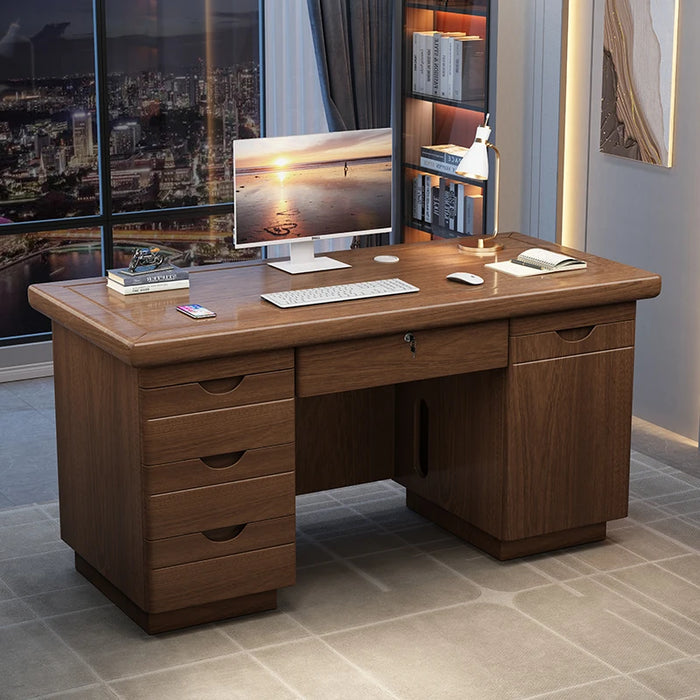 Modern Living Room Reception Office Desk Storage Corner Wood School Computer Desks Study Long Mesa Escritorio Office Furniture