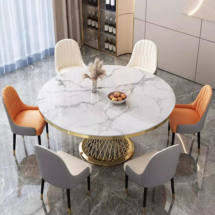 Round Modern Dining Table Restaurant Console Neat Hallway Patio Design Dining Table Nordic Mesas De Jantar Home Furniture