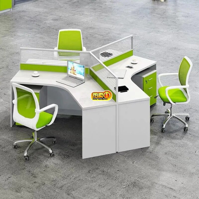 Office furniture, three, six, staff, desk, simple, three, six, screen, work, staff desk, computer desk.