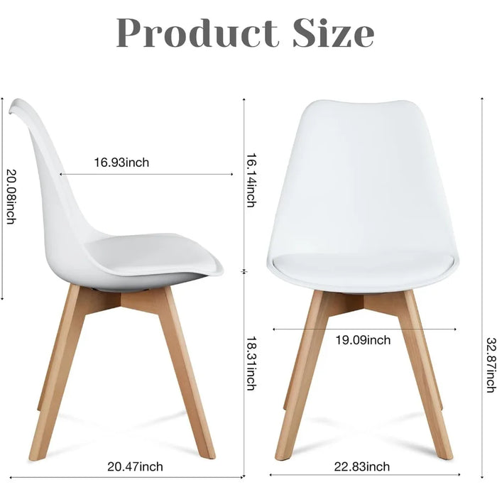 4-piece Package Chair, Upholstered in PU Leather, Suitable for Dining, Living, Family Gathering Chairs