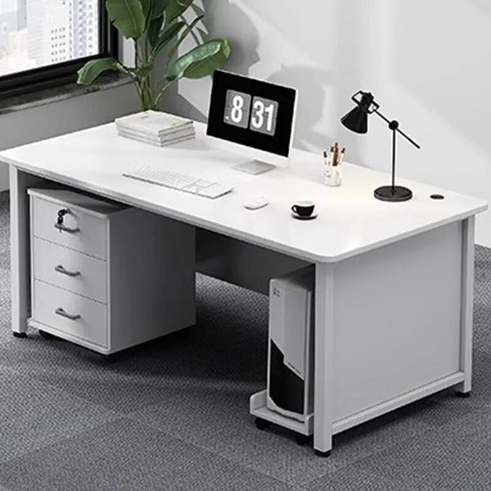 Standing Storage Office Desk Writing Study Living Room Reception Computer Desks Floor Metal Mesa De Computador Modern Furniture