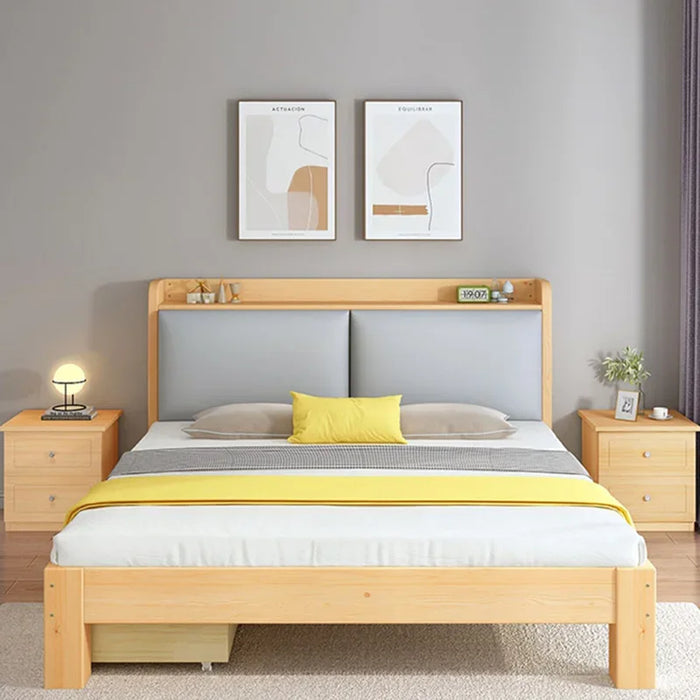 Modern Luxury Loft Bed Children Single Kawaii Wood King Size Bed Frame Nordic Cheap Adults Cama Plegable Furnitures For Bedroom
