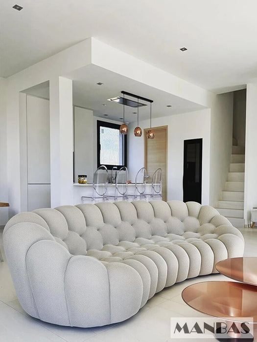 Upgrade Your Living Room with MINGDIBAO Fabric Sofas - Stylish Bubble Couch Designer Cloud Sofa Sets Fluffy Cloth Couch